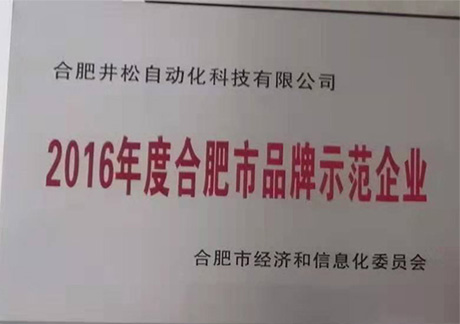 2016年度合肥市品牌树模企业